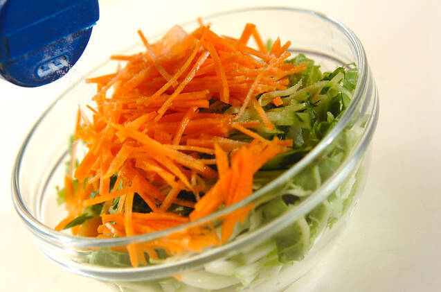 エビ入り白菜の甘酢和えの作り方の手順7