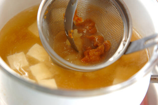 豆腐と大葉のみそ汁の作り方の手順5