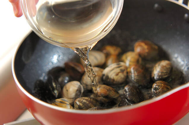 アサリとトマトの塩バター茶漬けの作り方の手順4