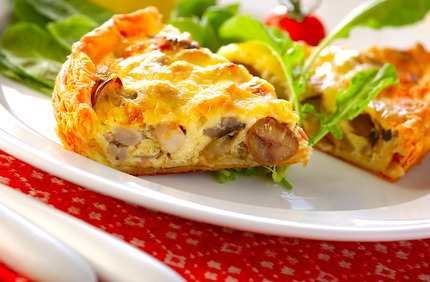 キノコとナスのキッシュ