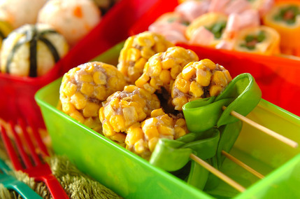 レンジで簡単！コーンミートボール