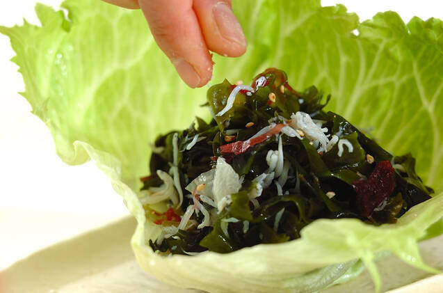 海藻とシラスの酢の物の作り方の手順3