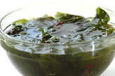 海藻とシラスの酢の物の下準備1