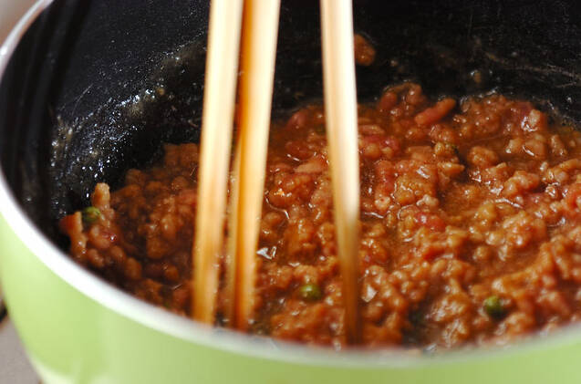 焼き厚揚げの肉あんかけの作り方の手順3