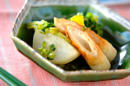 小カブとちくわの煮物