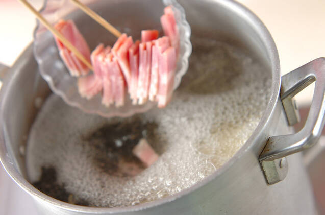 タラコまぜパスタの作り方の手順1