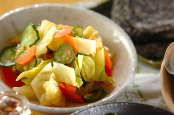 ザク切り春キャベツのからし和え