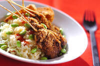 スタミナレバー串カツ丼