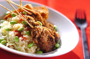 スタミナレバー串カツ丼
