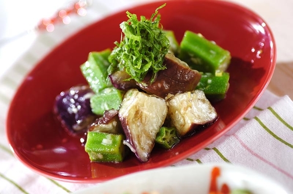 オクラとナスのサラダ