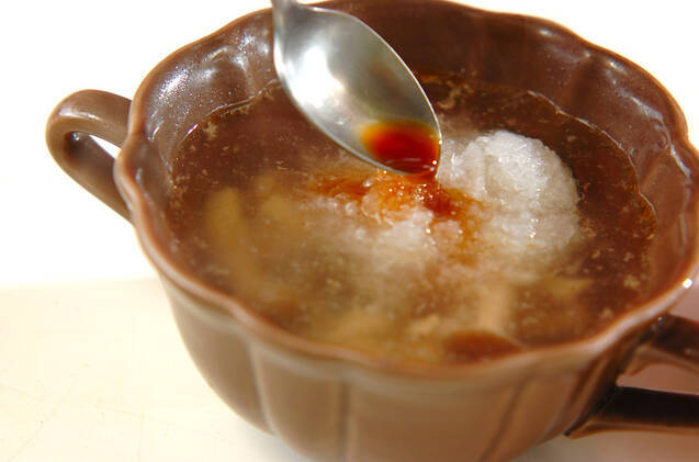 レンジで簡単みぞれチキンスープの作り方の手順5