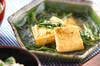 油揚げと青菜の煮物の作り方の手順