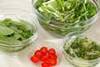 水菜のグリーンサラダの作り方の手順1