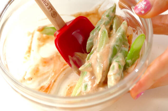 アスパラのマヨ和えの作り方の手順2