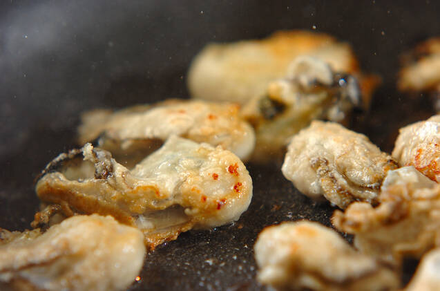 カキの卵焼きの作り方の手順4