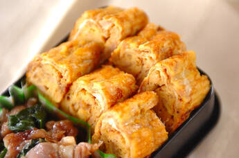 ナメタケとツナの卵焼き