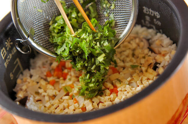 エリンギの炊き込みご飯の作り方の手順3