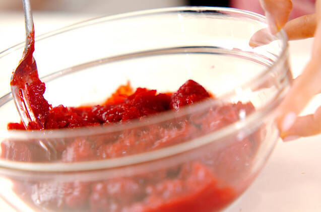 フランボワーズシャーベットの作り方の手順1