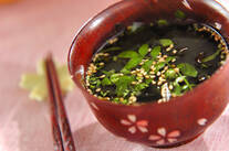 ゆでワカメのお吸い物