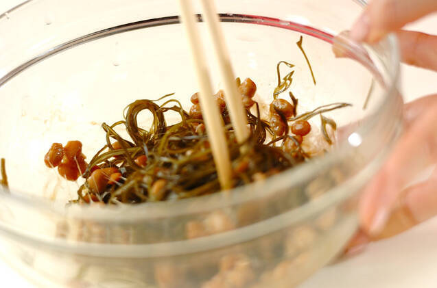刻み昆布と納豆の和え物の作り方の手順2