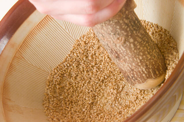 煮カボチャのゴマ和えの作り方の手順3