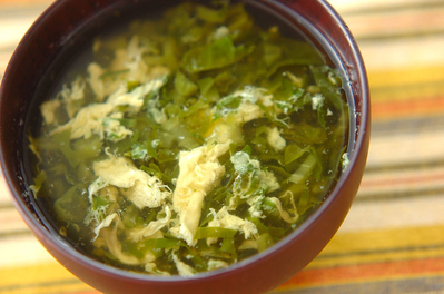 ツルムラサキのスープ レシピ 作り方 E レシピ 料理のプロが作る簡単レシピ