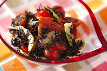 ヒジキとランチョンミートのサラダ