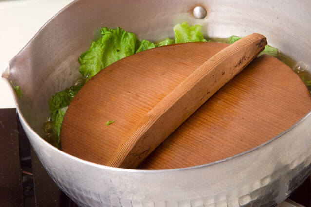 青菜と油揚げのサッと煮の作り方の手順4
