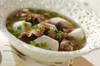 里芋と牛肉のスープの作り方の手順