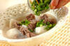 里芋と牛肉のスープの作り方の手順3