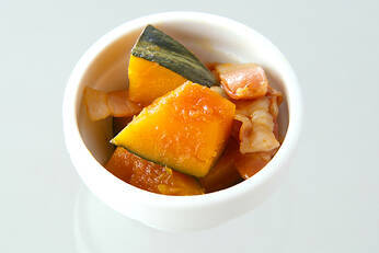 カボチャのベーコン煮