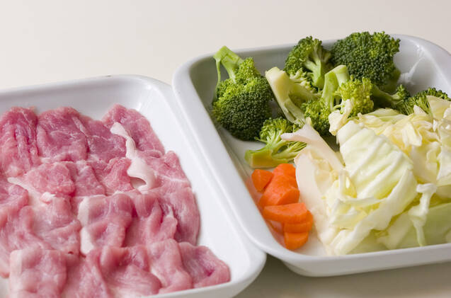 豚肉の温サラダの作り方の手順1