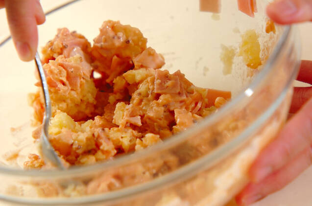 トマトのポテトサラダの作り方の手順3