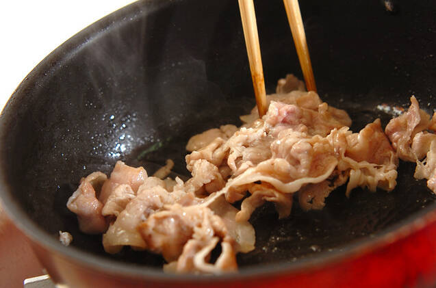 シンプル豚キムチの作り方の手順1