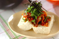 ザーサイとキムチのせ奴