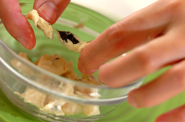 イチジクとブルーチーズのスティックオープンサンドの作り方の手順1