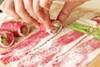 ウドとインゲンの牛肉巻きの作り方の手順3