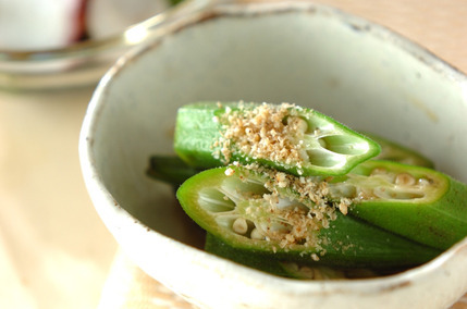 だしにつけるだけ簡単副菜！ゆでオクラのおひたし