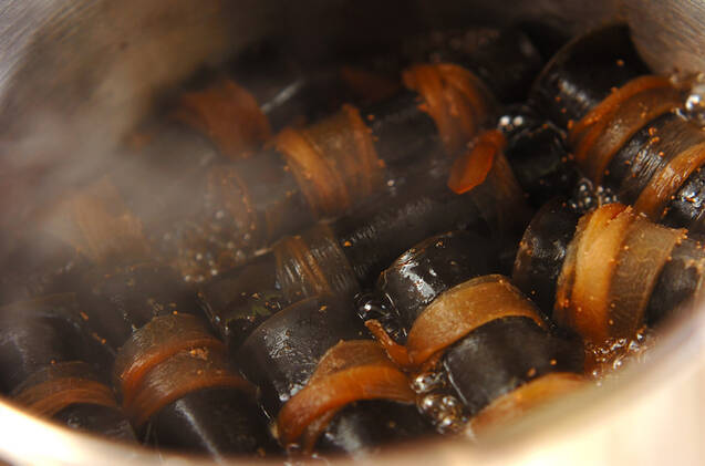 タラコとゴボウの昆布巻き（圧力鍋）の作り方の手順9