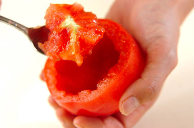 トマトの豆腐詰めサラダの作り方の手順1