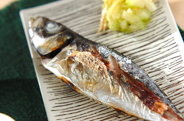 アジの塩焼き