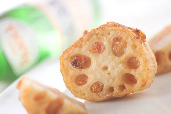 蓮根の海老はさみ揚げ