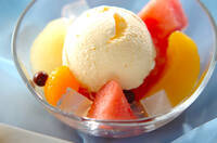 スイカクリームあんみつ