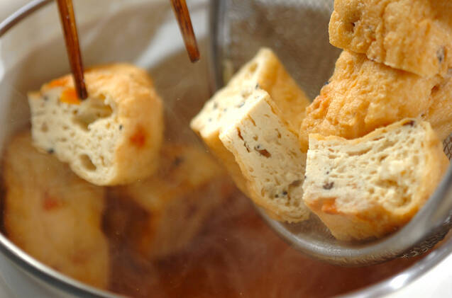 ひりょうずのショウガ煮の作り方の手順2