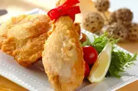 骨付き鶏肉のフライ