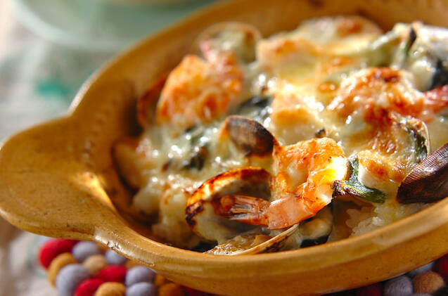 あつあつ！うまみたっぷりシーフードドリア