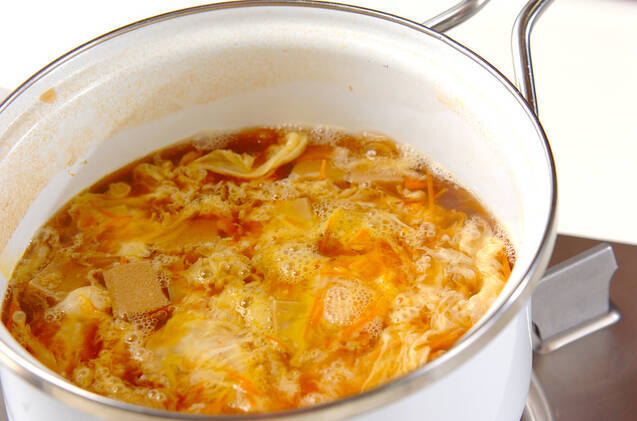 ユリネの卵とじの作り方の手順8