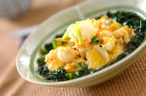 ユリネの卵とじ