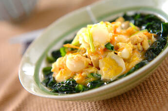 ユリネの卵とじ