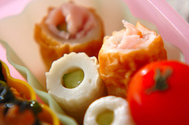 キュウリとハムのちくわ詰め